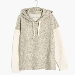 Madewell Quilted-Sleeve Hoodie Sweatshirt